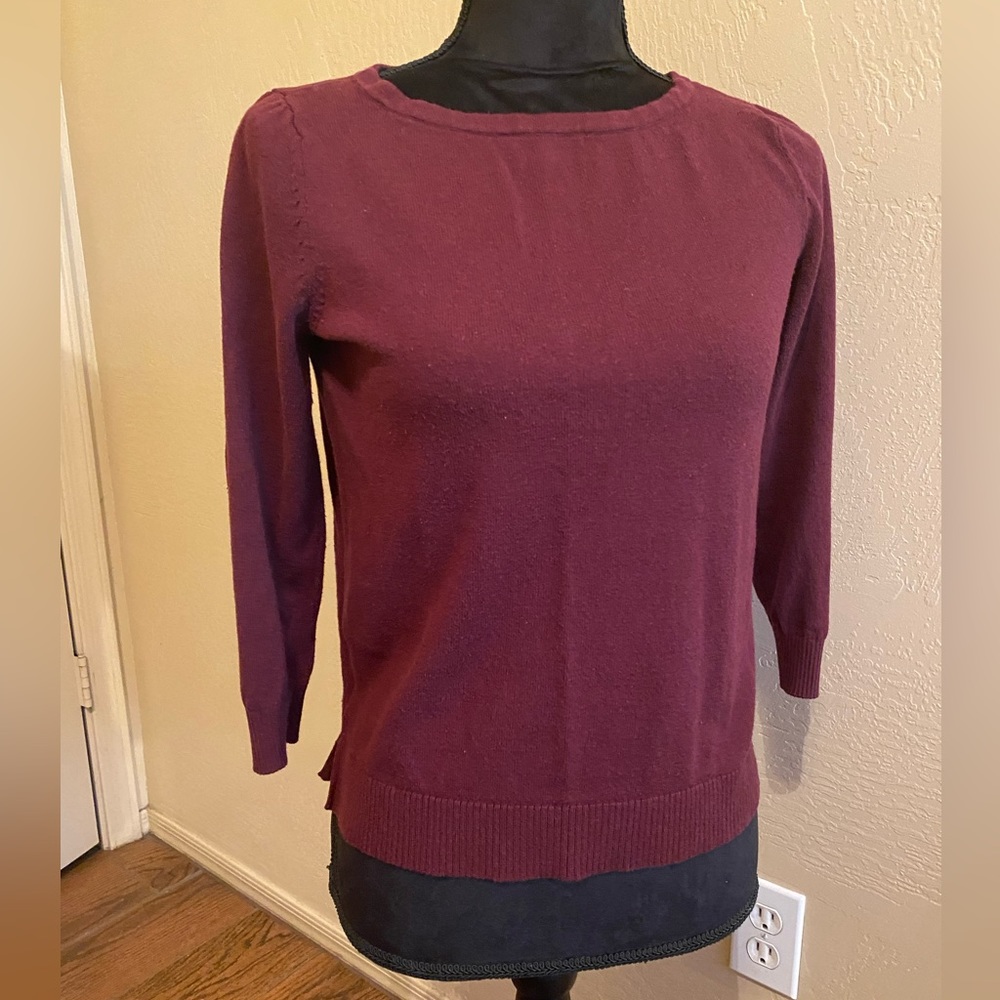 Ann Taylor Loft Burgundy Sweater Size Small